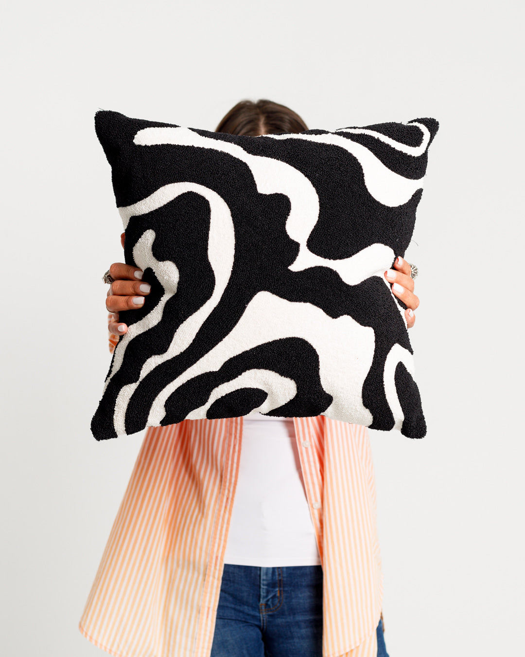 Zebra Tufted Cushion