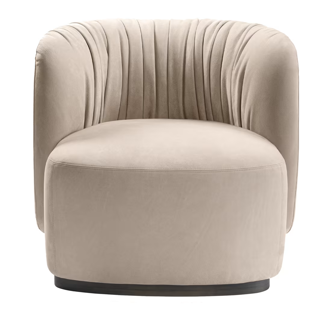 Beige armchair curtain