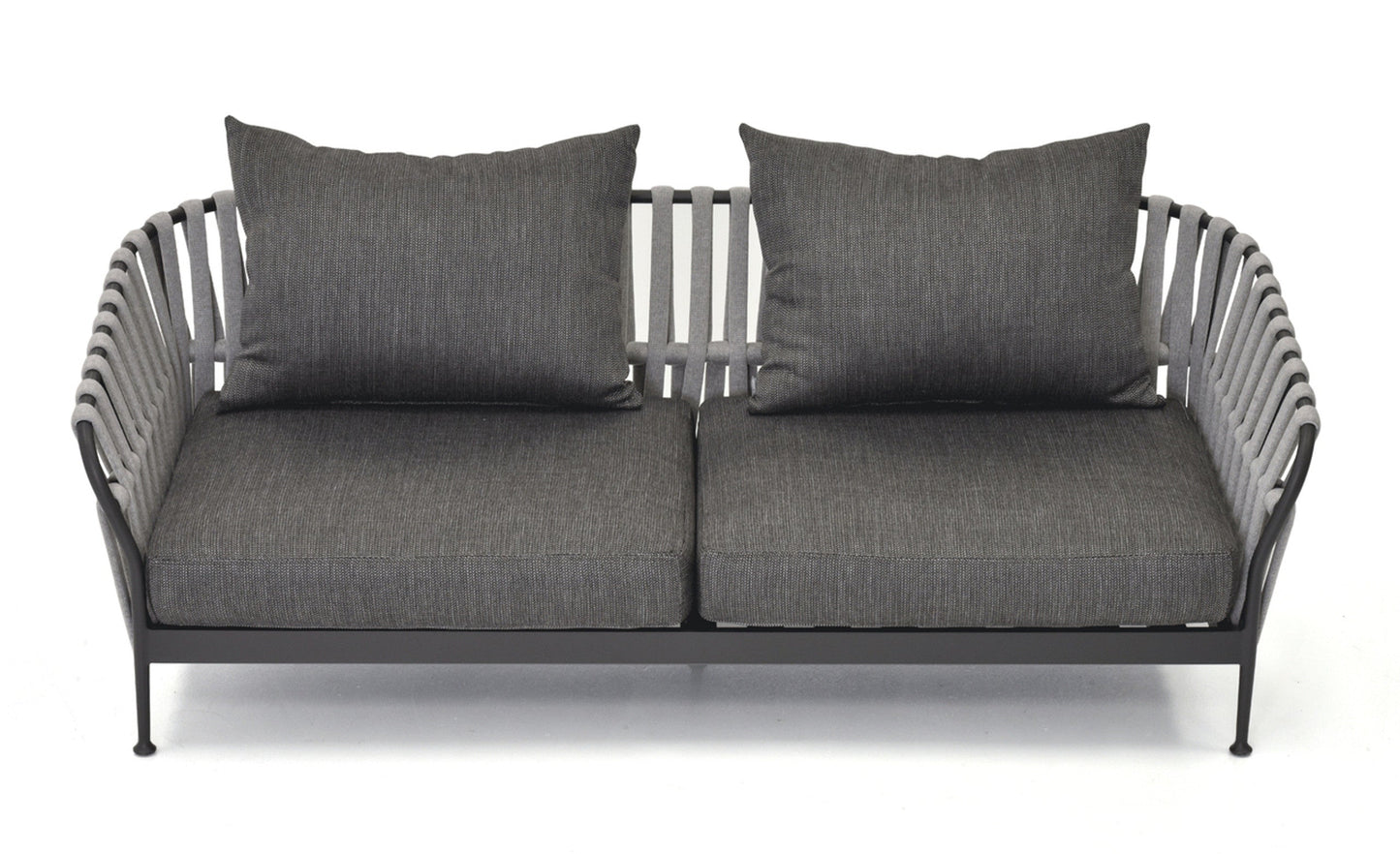 Grey fabric frame outdoor sofas