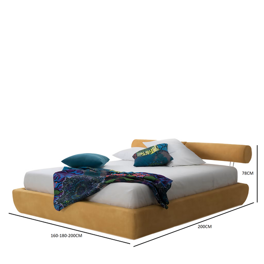 Body yellow double bed