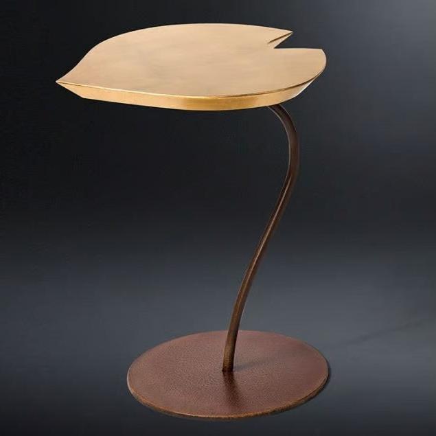 Gold leaf side table