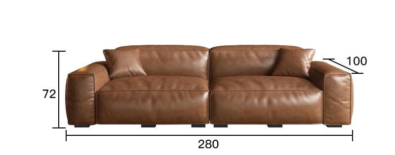 Meet me armchair leather brown