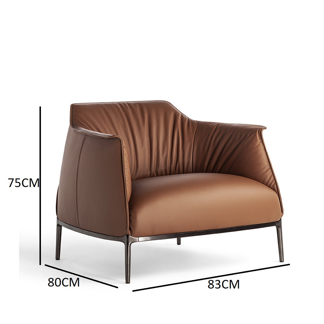 Modern leather armchair