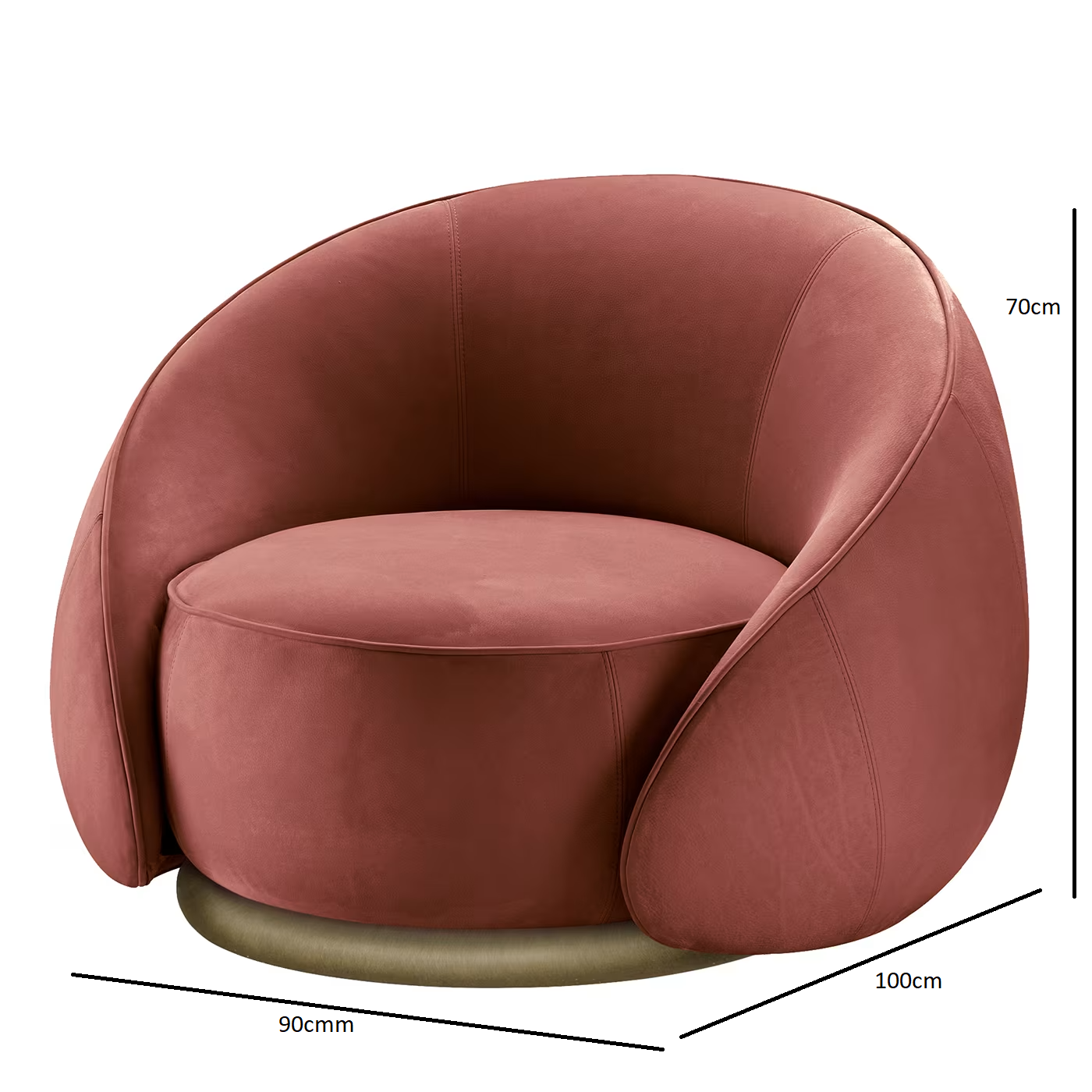 Abbracci circular red armchair