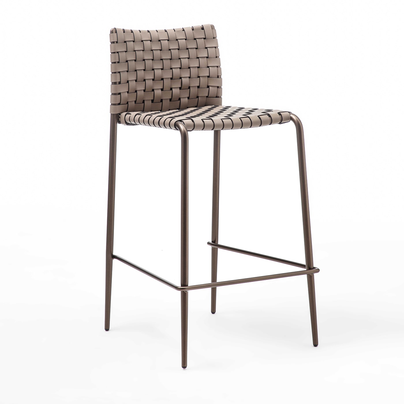 Gazzella brown woven bar stool