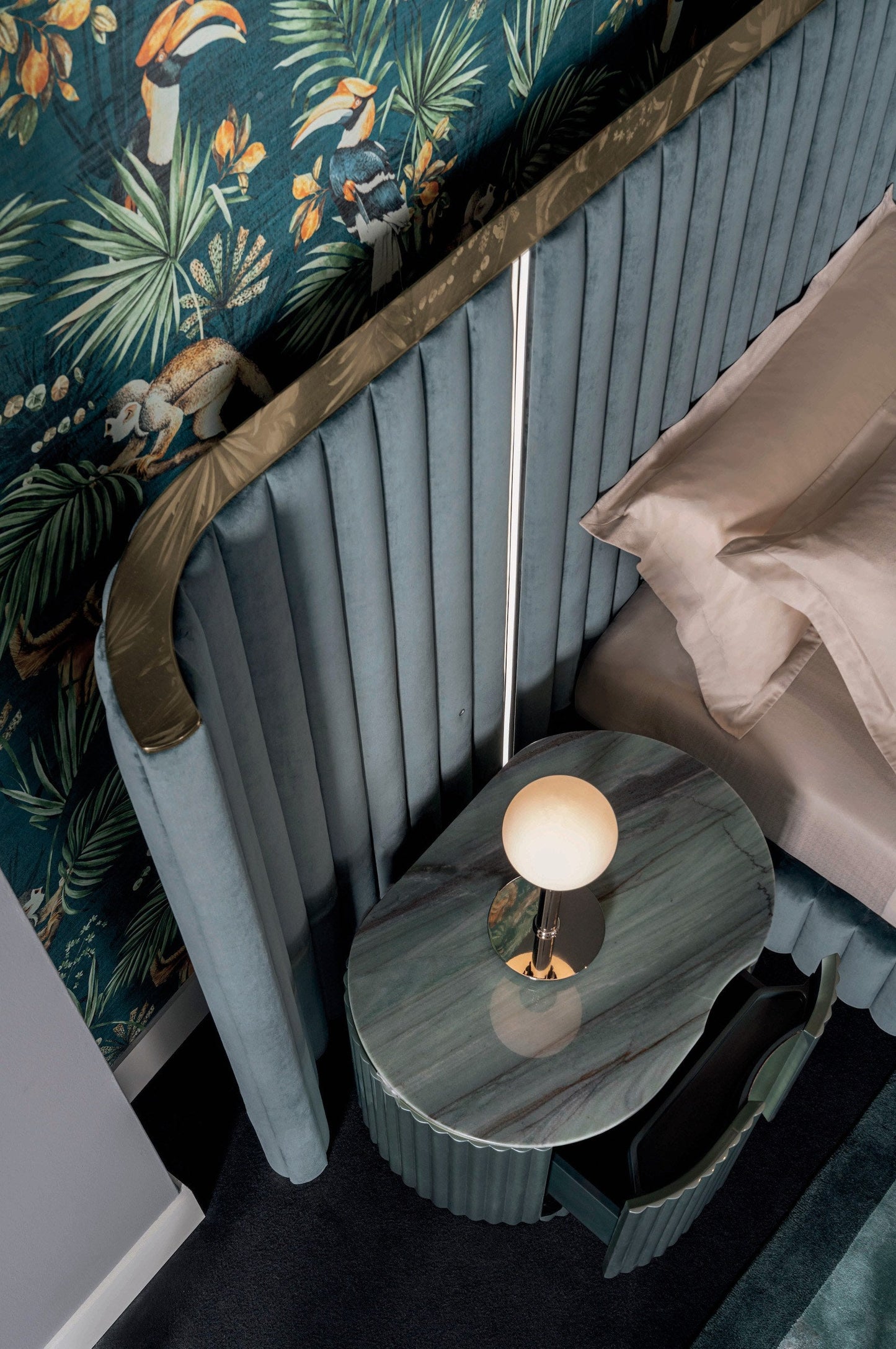 Eva's bedside table