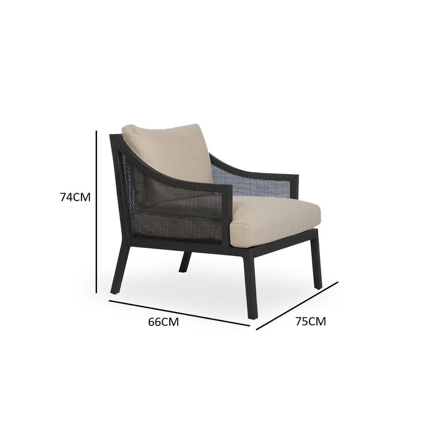 Armchair with distinctive design