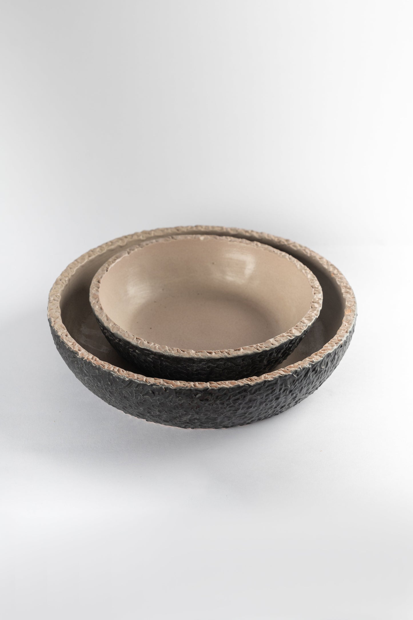 Decorated Pottery Plate Set of 2