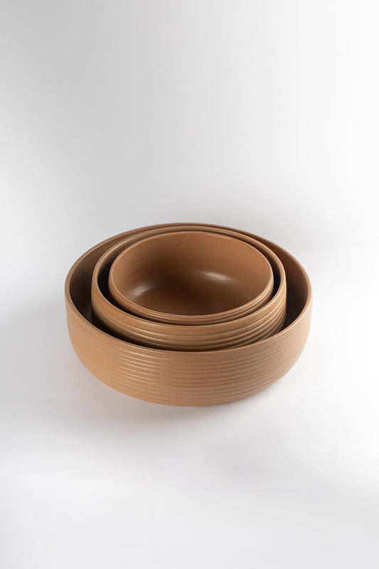 Pottery casserole Set of 3