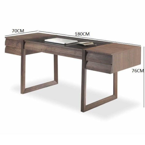 She writes walnut desk