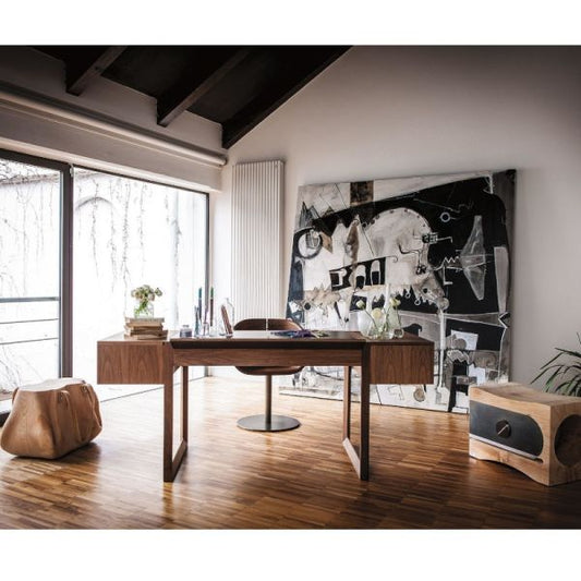 She writes walnut desk