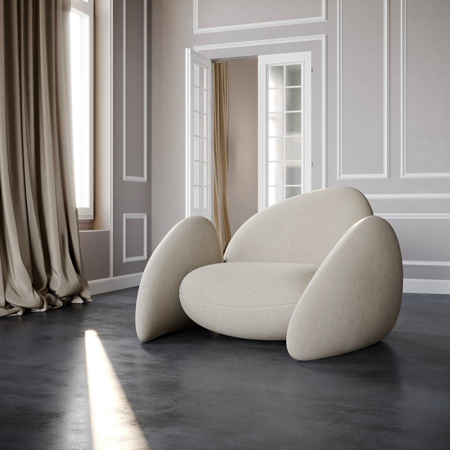 Single sofa with comfortable design