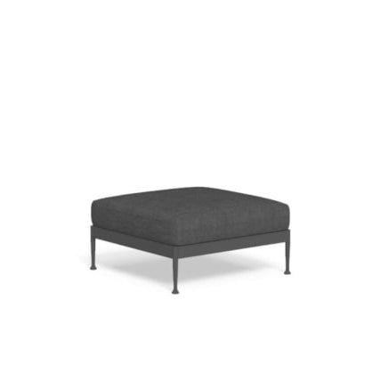 Outdoor pouf with metal frame