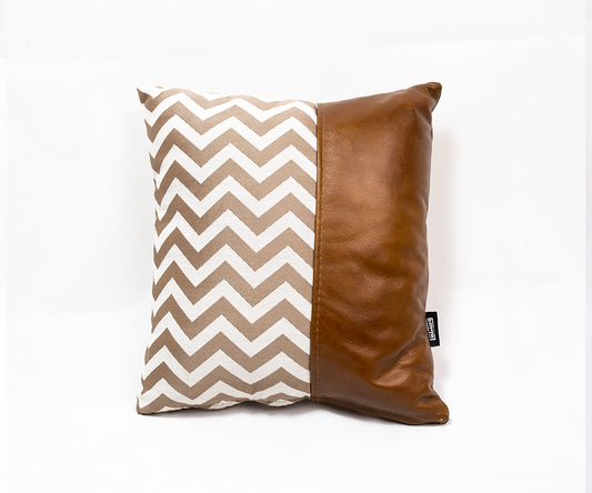 LEATHER CANVAS CUSHION