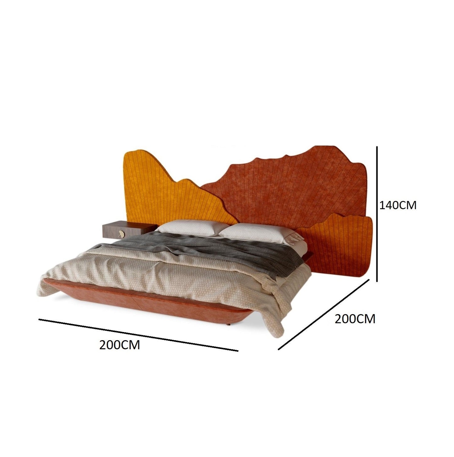 Bed with a unique and distinctive design