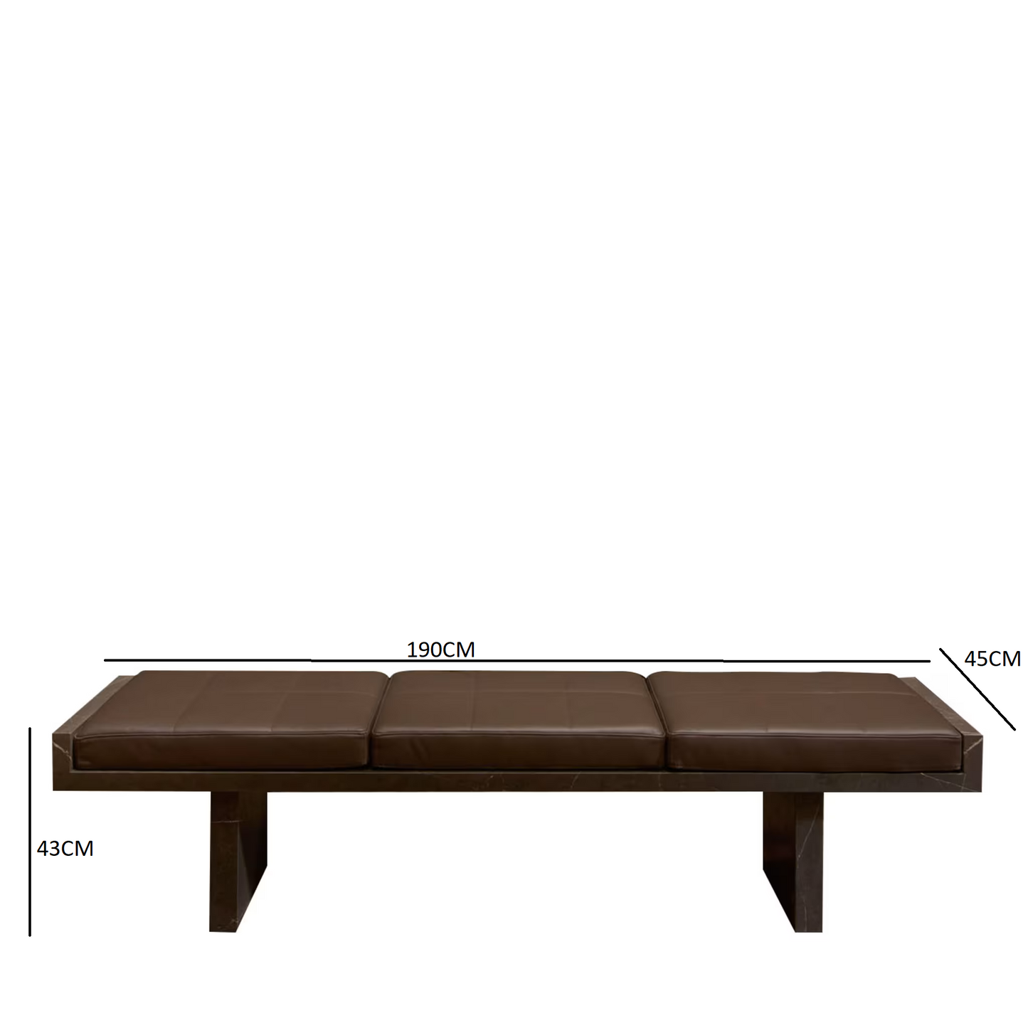 Ever persian gray marble bench