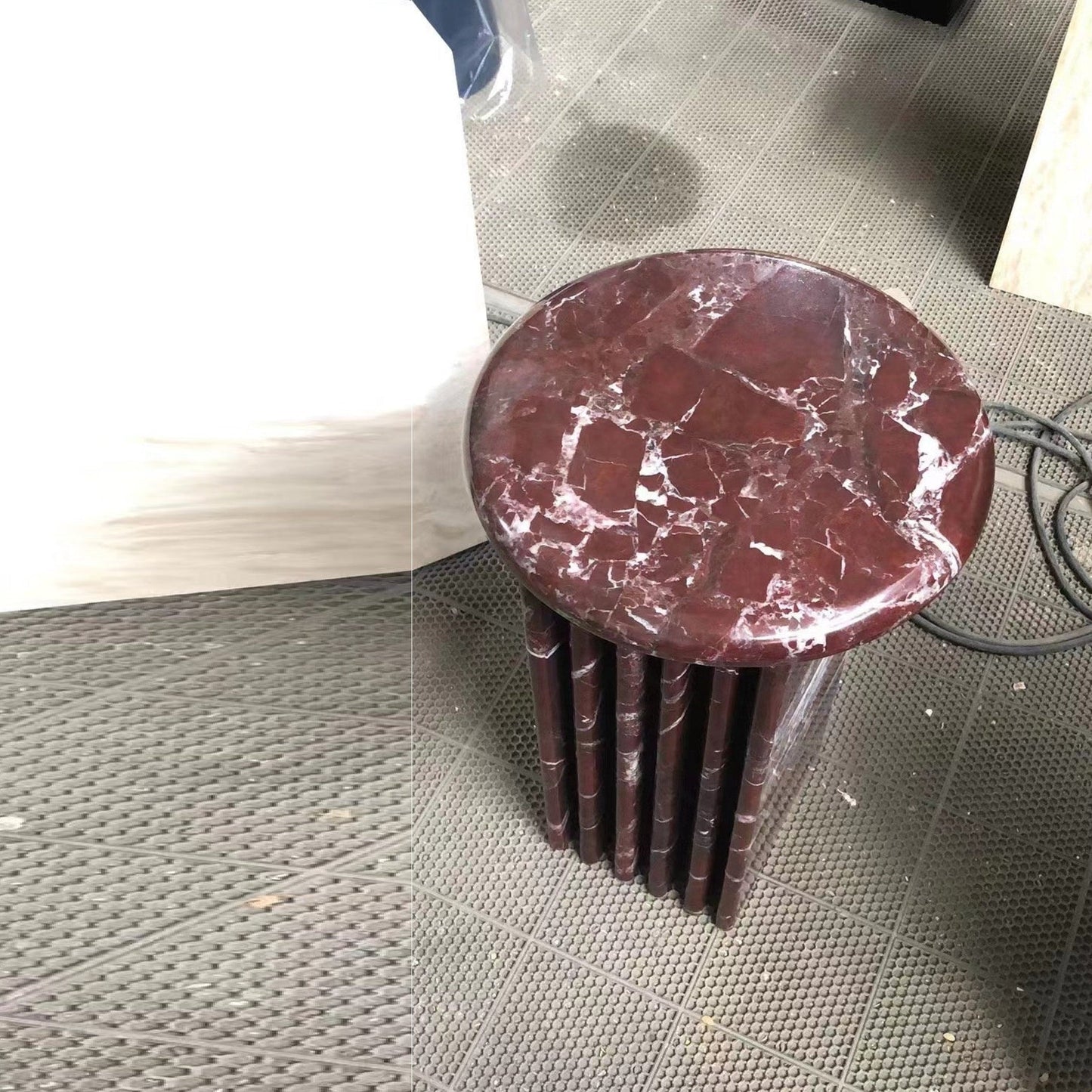 Modern natural marble side table