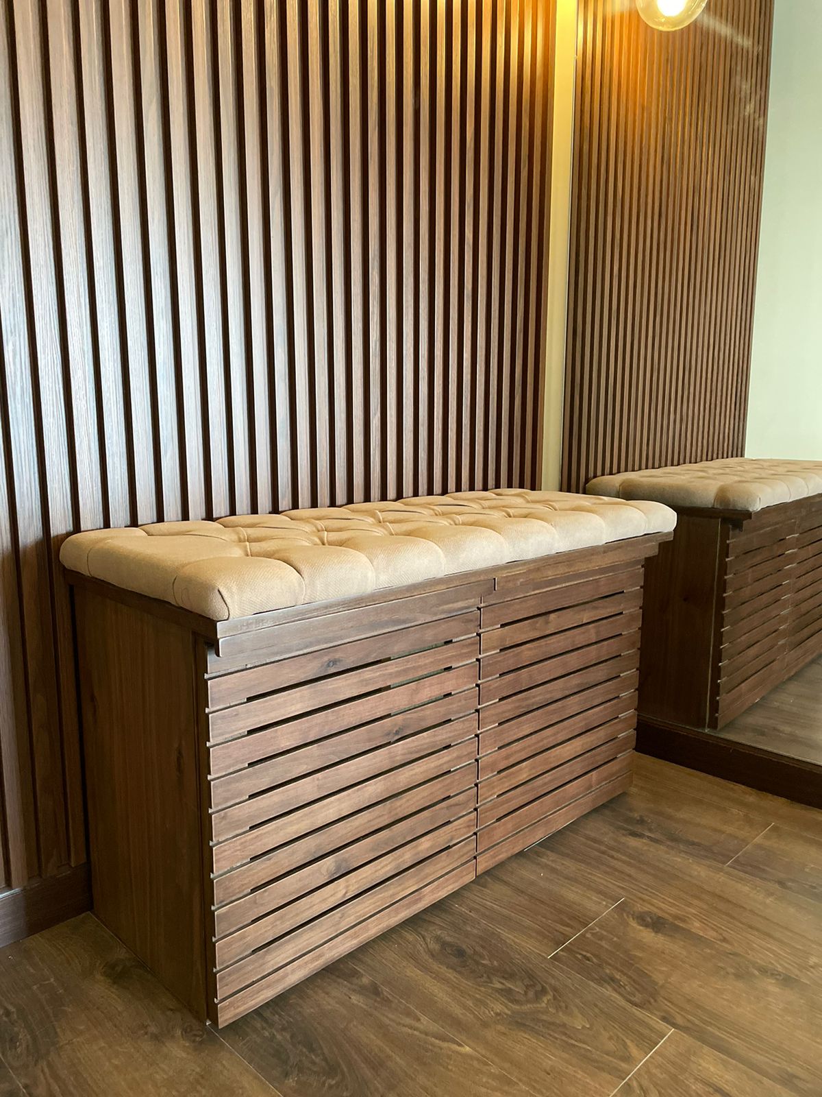 WALNUT SHOE STORAGE