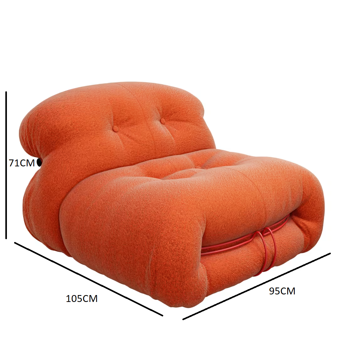 Soriana orange armchair