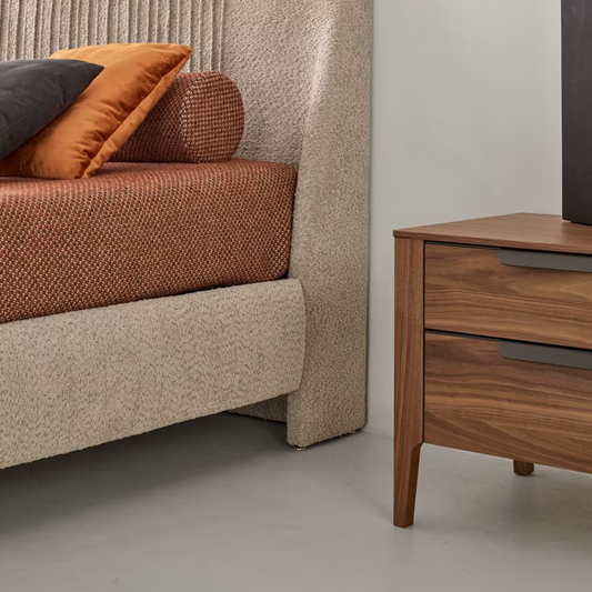 Cannaregio bedside table in canaletto walnut wood