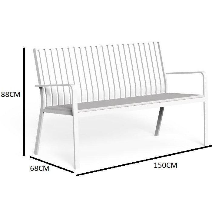 White Metallic Outdoor Ottomans