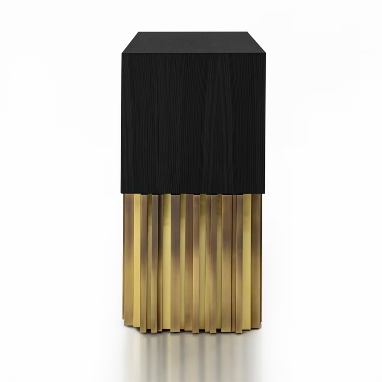 Mirage vintage with handmade sculpture black sideboard