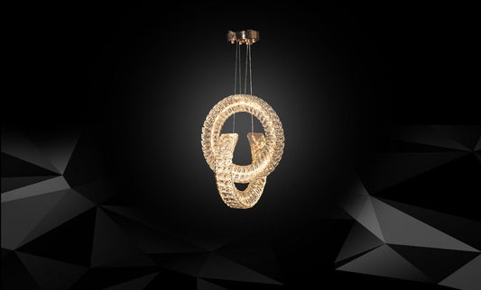 LM - 9960/400+400-C - CRYSTAL LED PENDANT