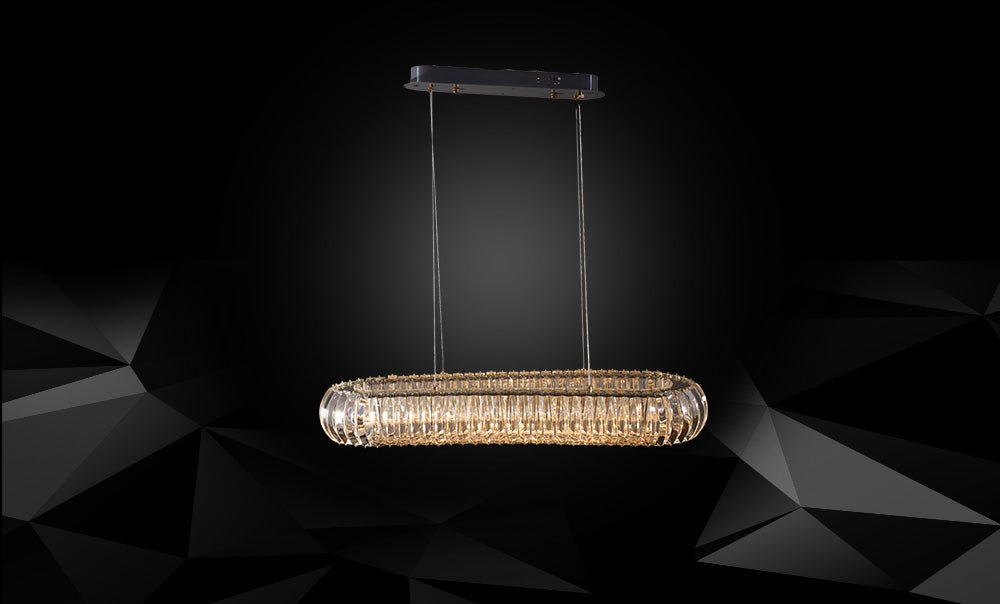 LM - 9970/800*300 Oval - CRYSTAL LED Pendant