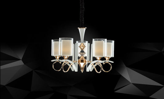 LM7619/5 - FGD+WT Chandelier
