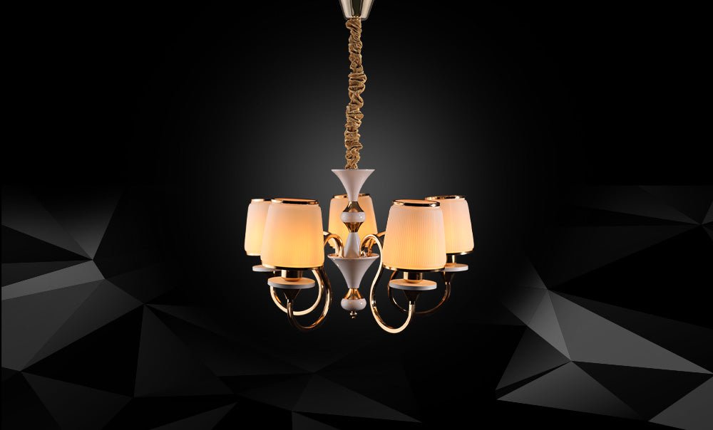 LM7918/5 - FGD+WT Chandelier