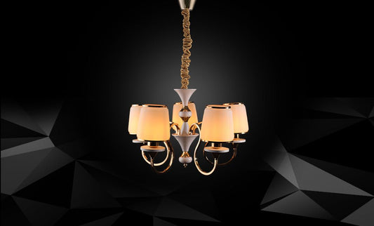 LM7918/5 - FGD+WT Chandelier