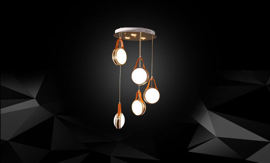 LED pendant 80028/5+3 - French Gold