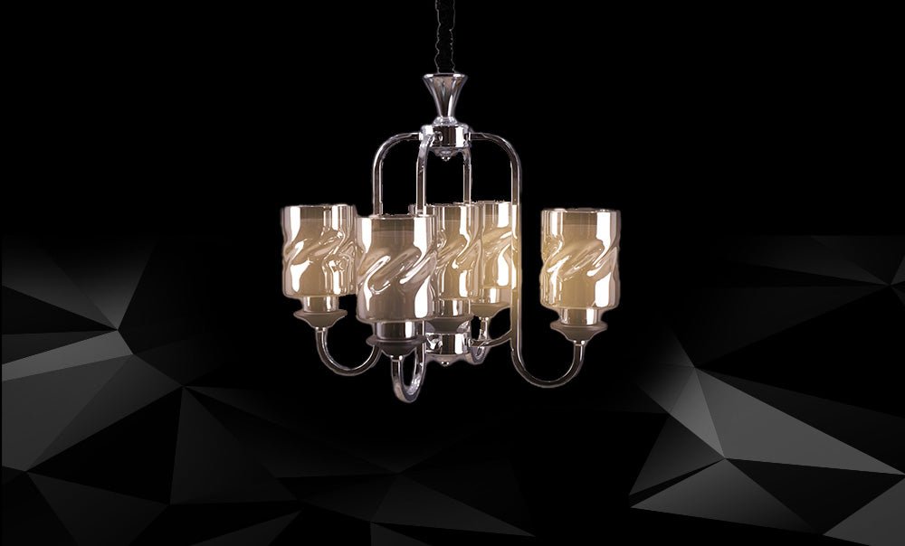 Chandelier 27586/4+1 CH/SMOK