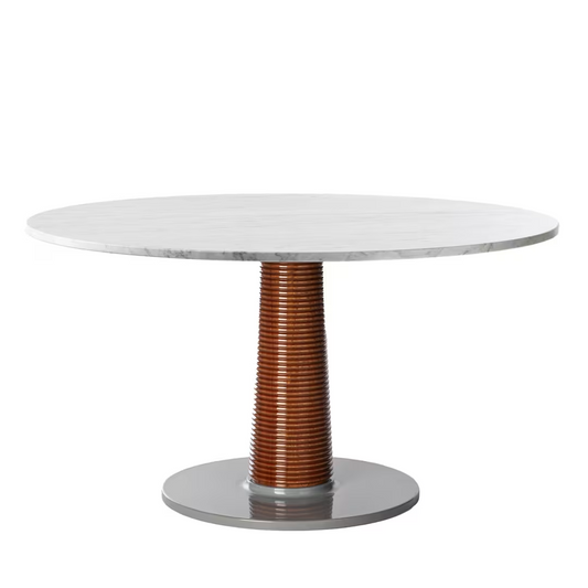 Sunset lounge lucido mediterraneo mahogany dining table carrara