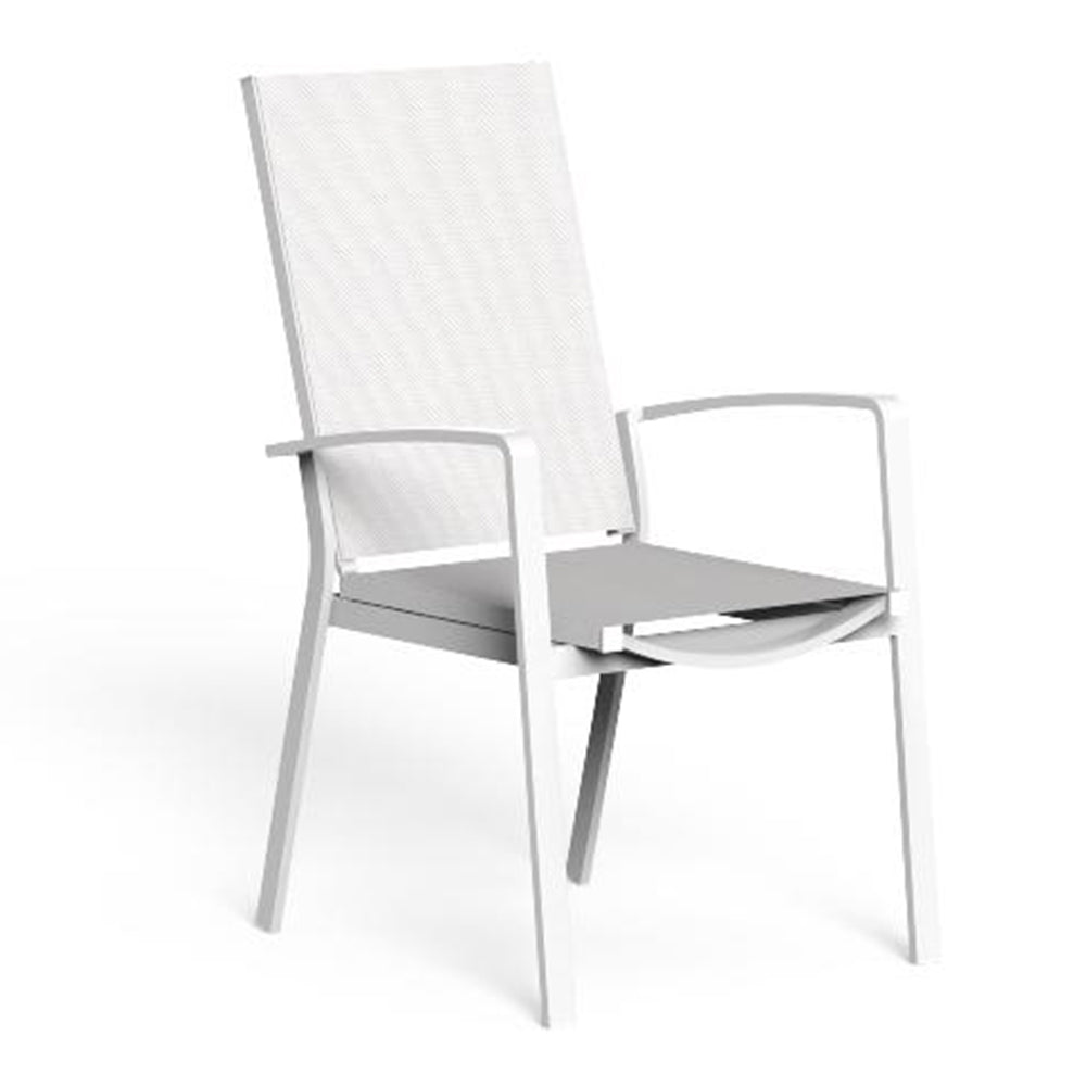 White Metallic Outdoor Lounge Chairs