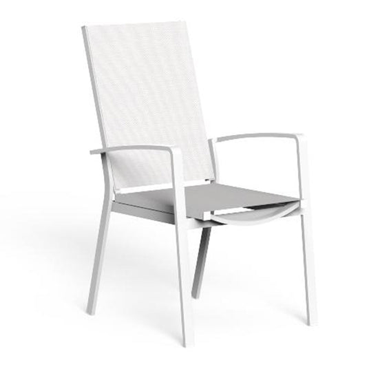 White Metallic Outdoor Lounge Chairs