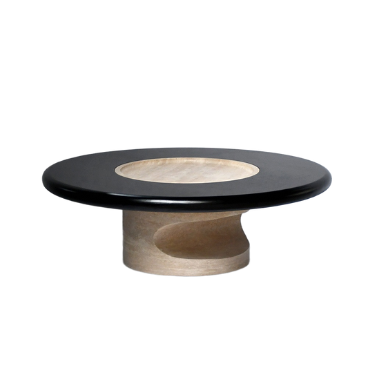 A coffee table with a distinctive design