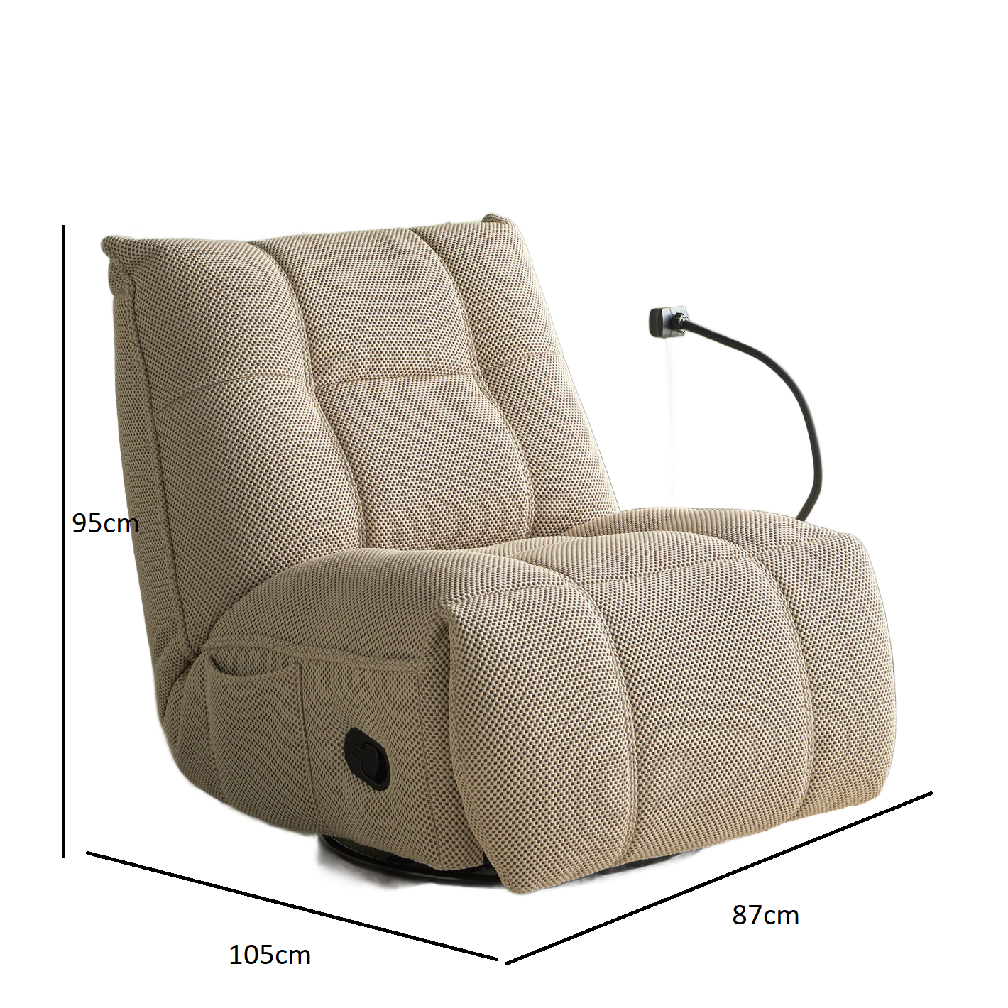 Fabric rocking recliner chair