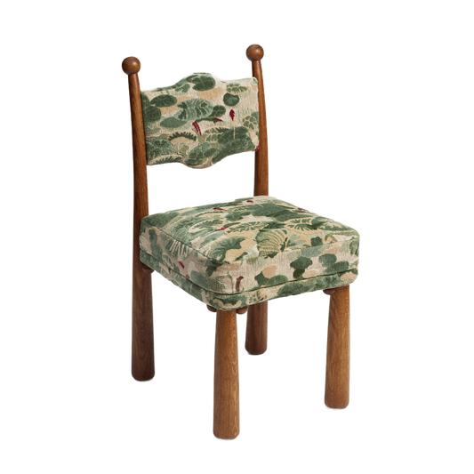 A chair with a distinctive design
