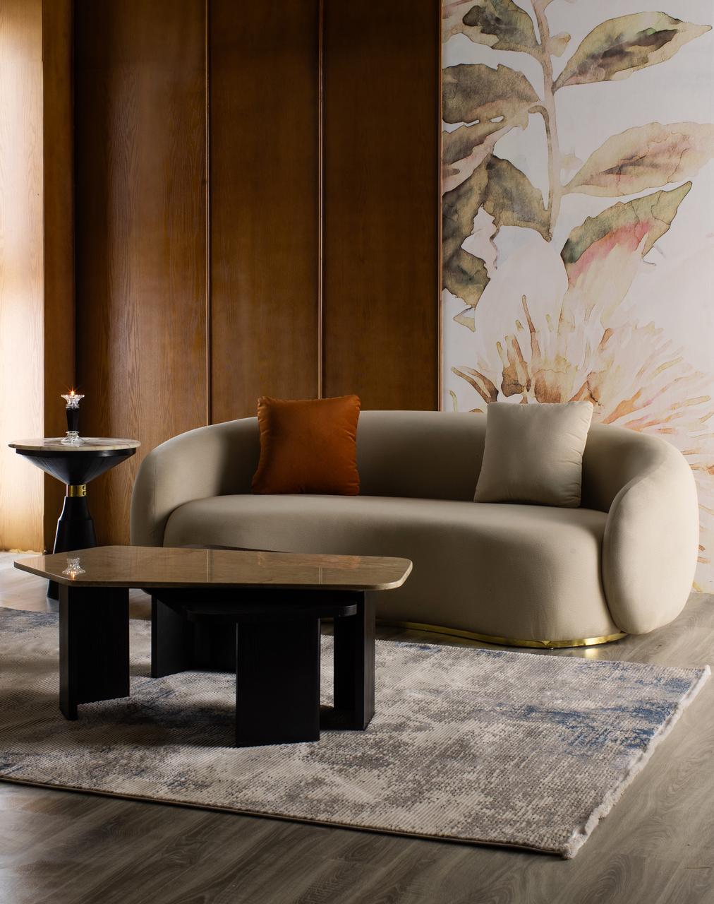 Luna Pebble Curved Sofa - Pre Order