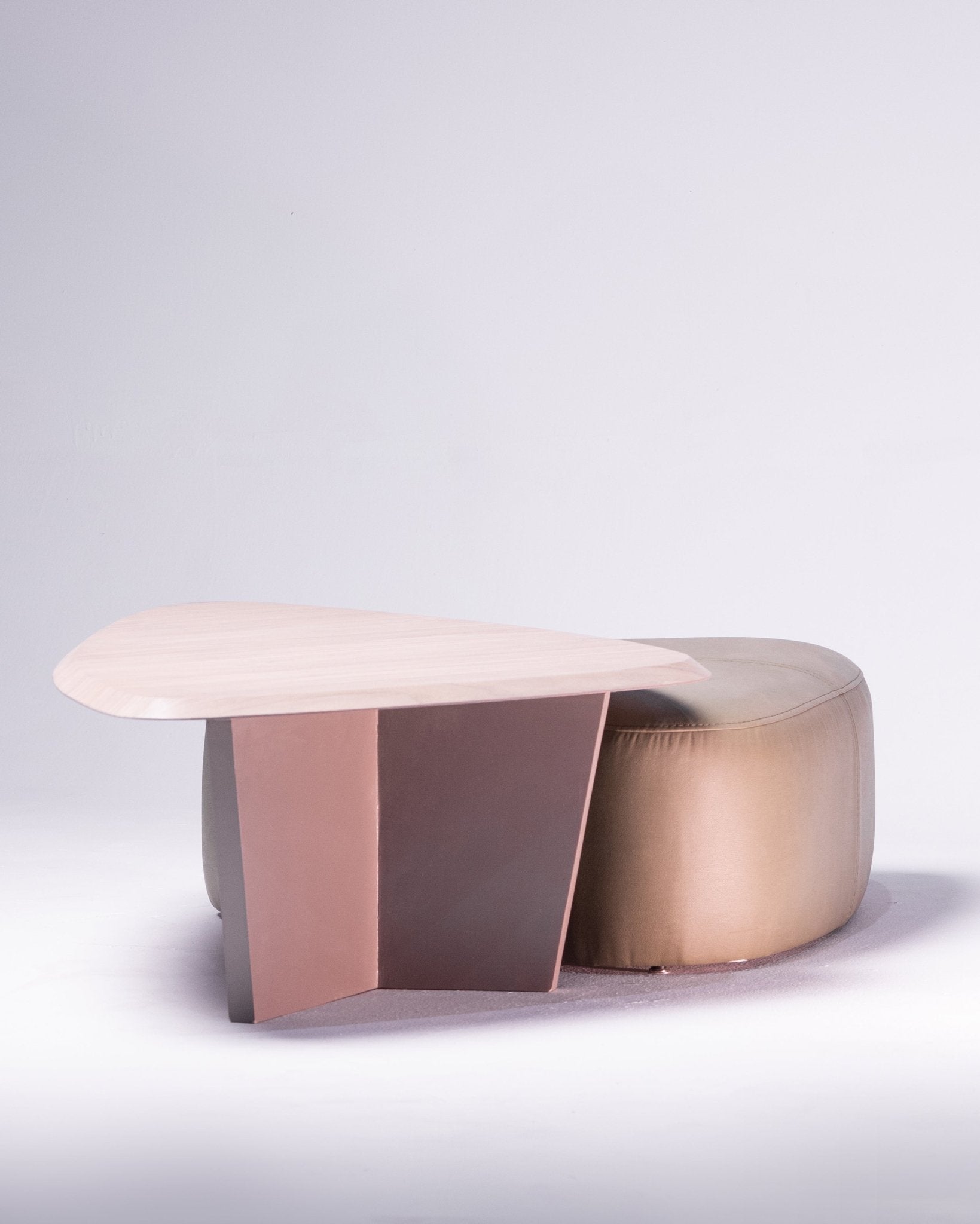 Harmon Modern Side Table & Pouf Set