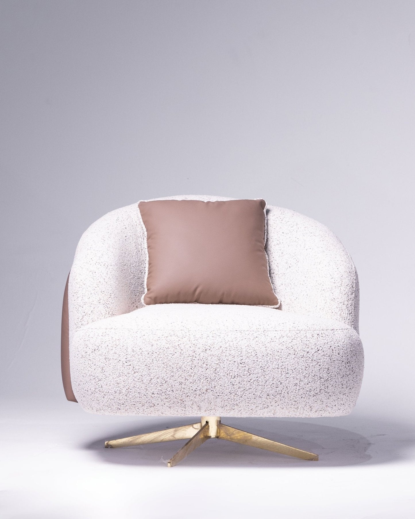 Taupe Modern Swivel Chair