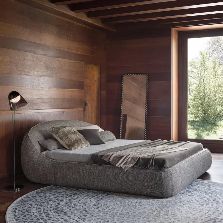 Hugs gray bed