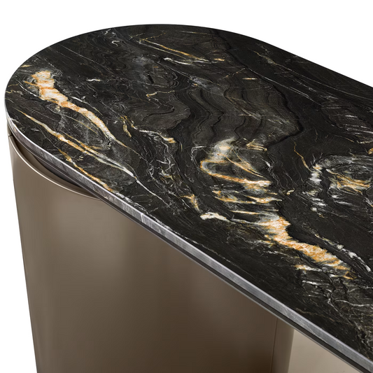 Vanity loop table with marble top