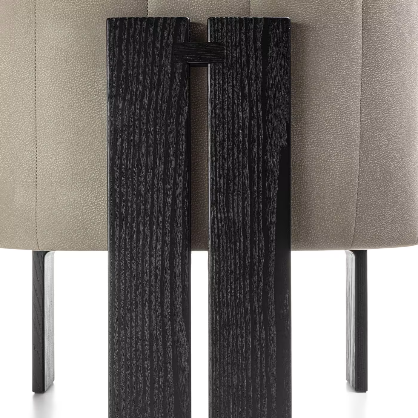 Tofane taupe and black armchair