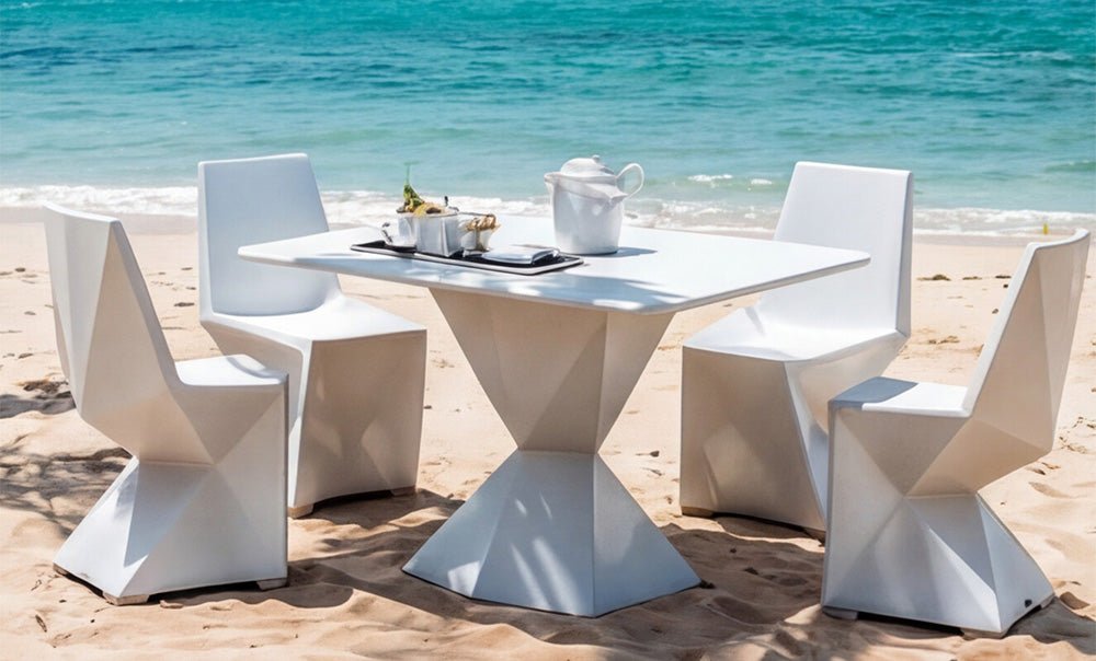Diamond fiberglass dining table