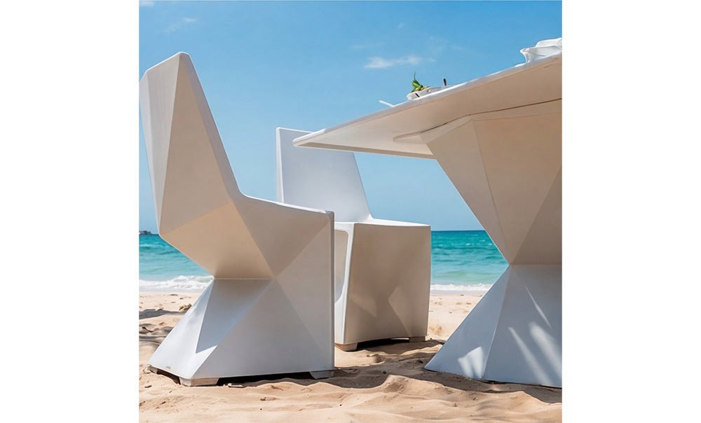 Diamond fiberglass dining table