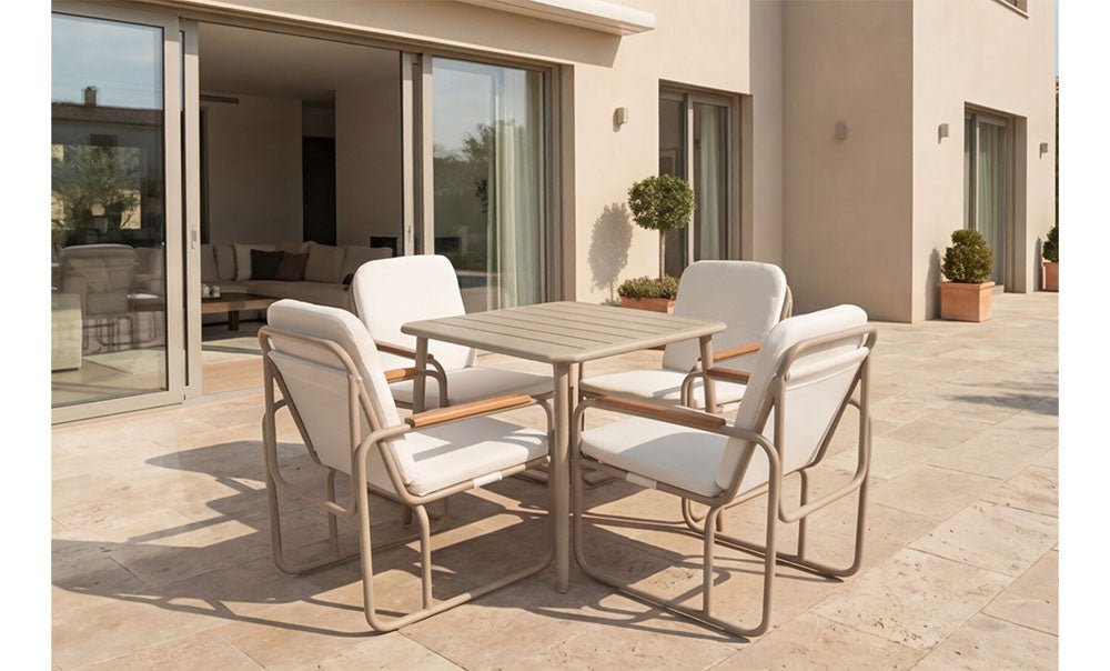 Class aluminum dining table