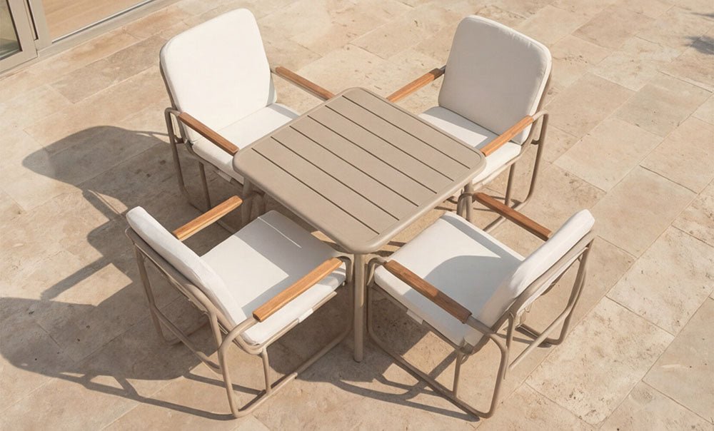 Class aluminum dining table