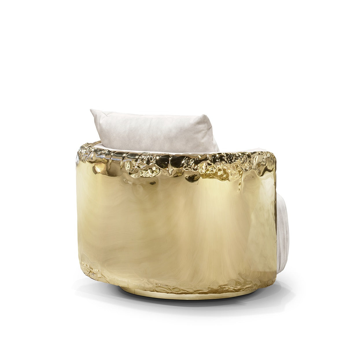 DIDI Luxurious Armchair in Gold Leather